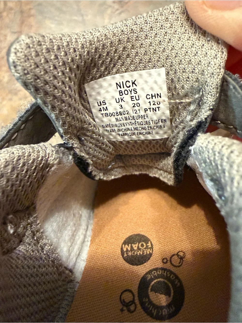 Stride Rite Gray and Dark Gray Toddler Velcro Sneakers